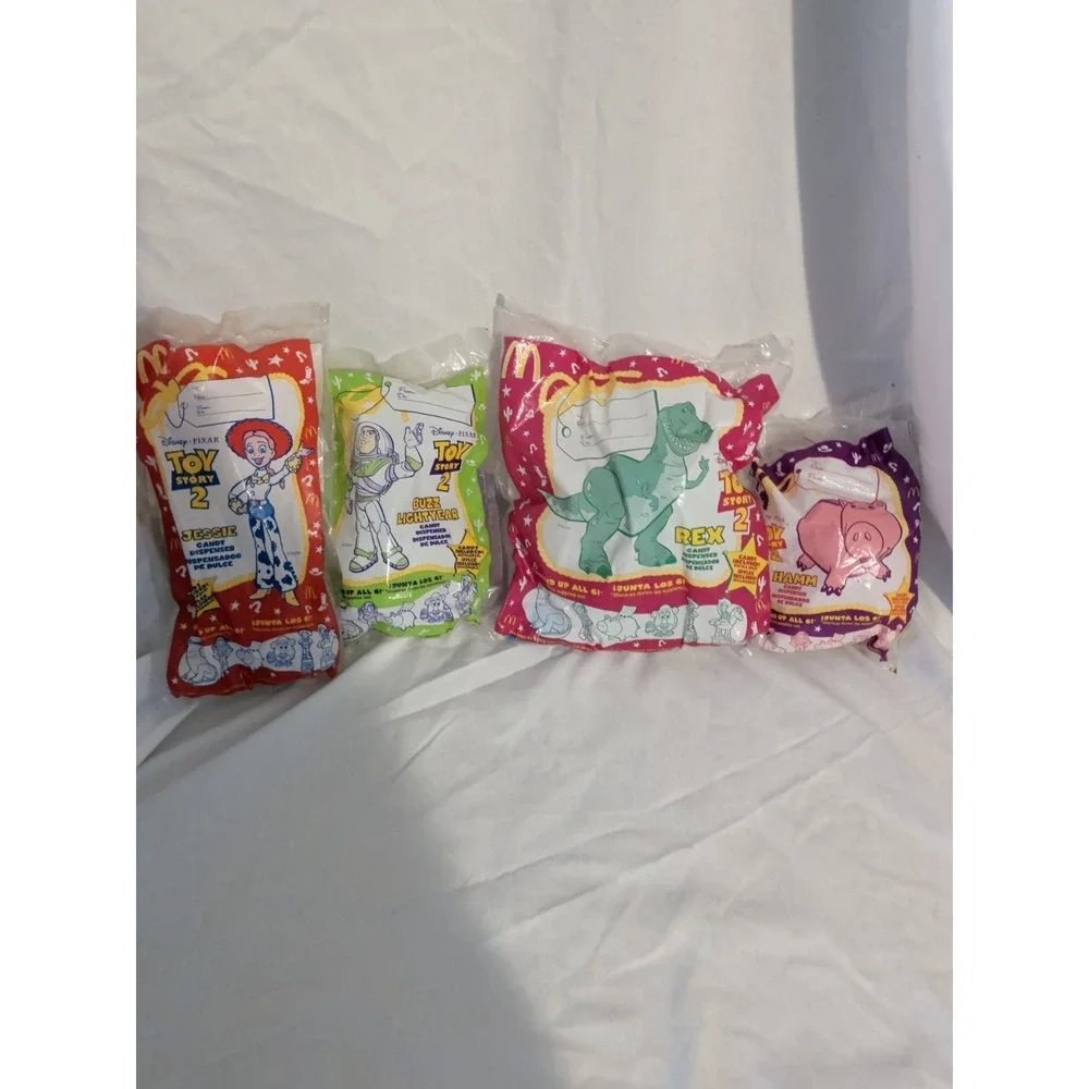 1999 McDonald's Toy Story 2 Candy Dispensers Lot  of 4 Bags New Old Stock Read
